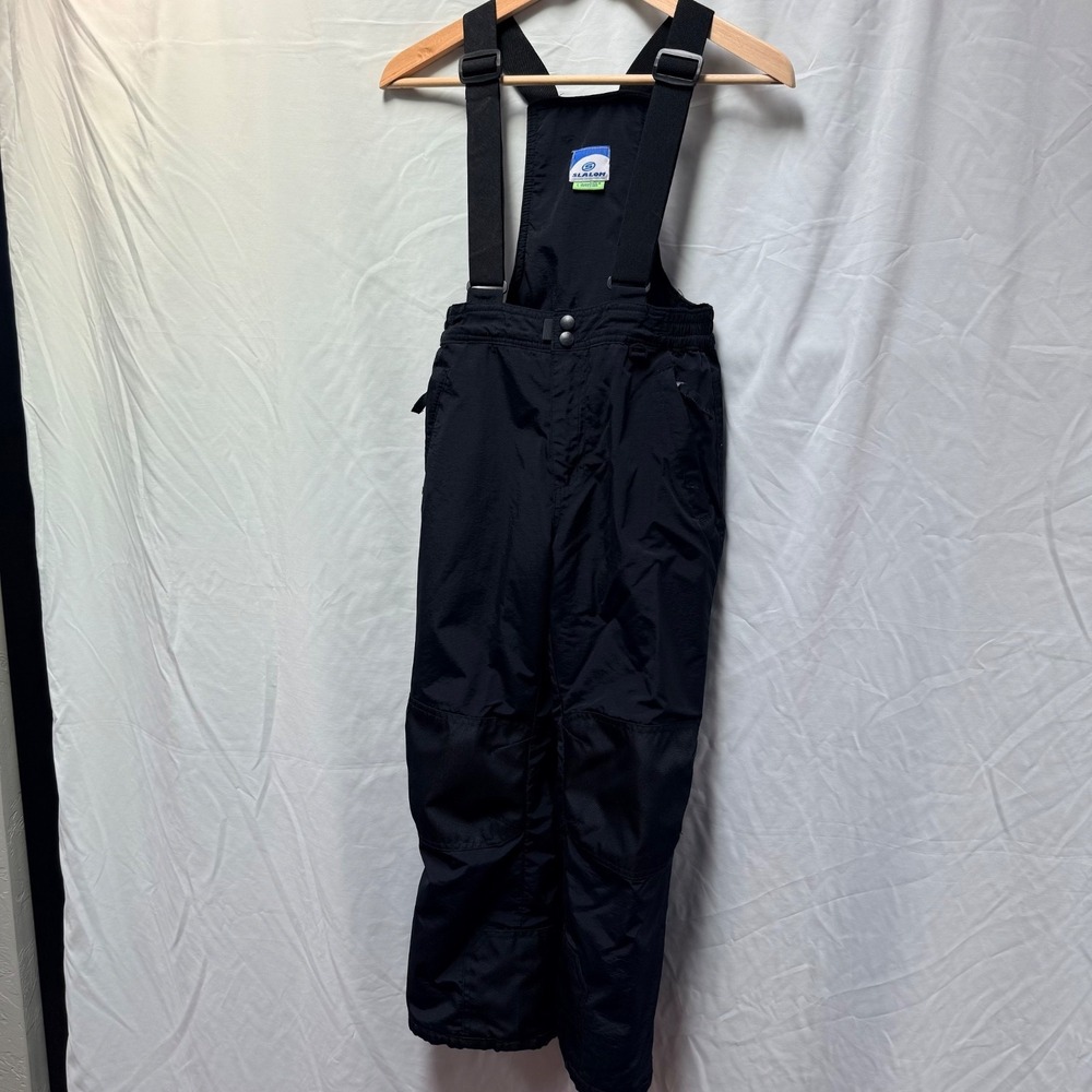 Slalom Youth Size Large Insulated Black Winter Ski‎ Snow Bib Pants Overalls